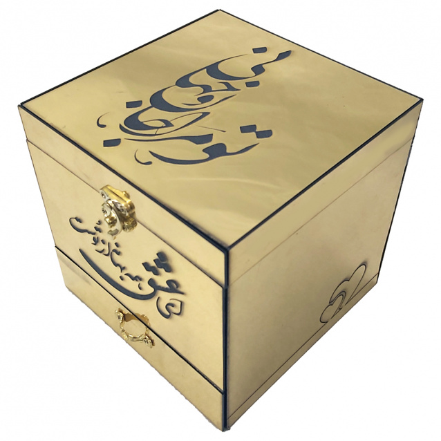 باکس گل تایپوگرافی طلایی موزیکال